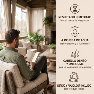 Hairline™- Cubre Calvas y Canas Instantáneo
